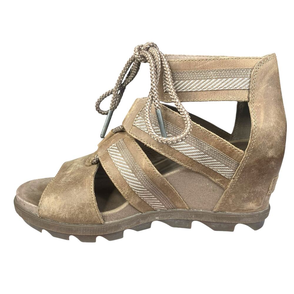 Sorel Women’s Joanie Brown Gladiator Wedge Sandal Size US 7.5 - Picture 2 of 10